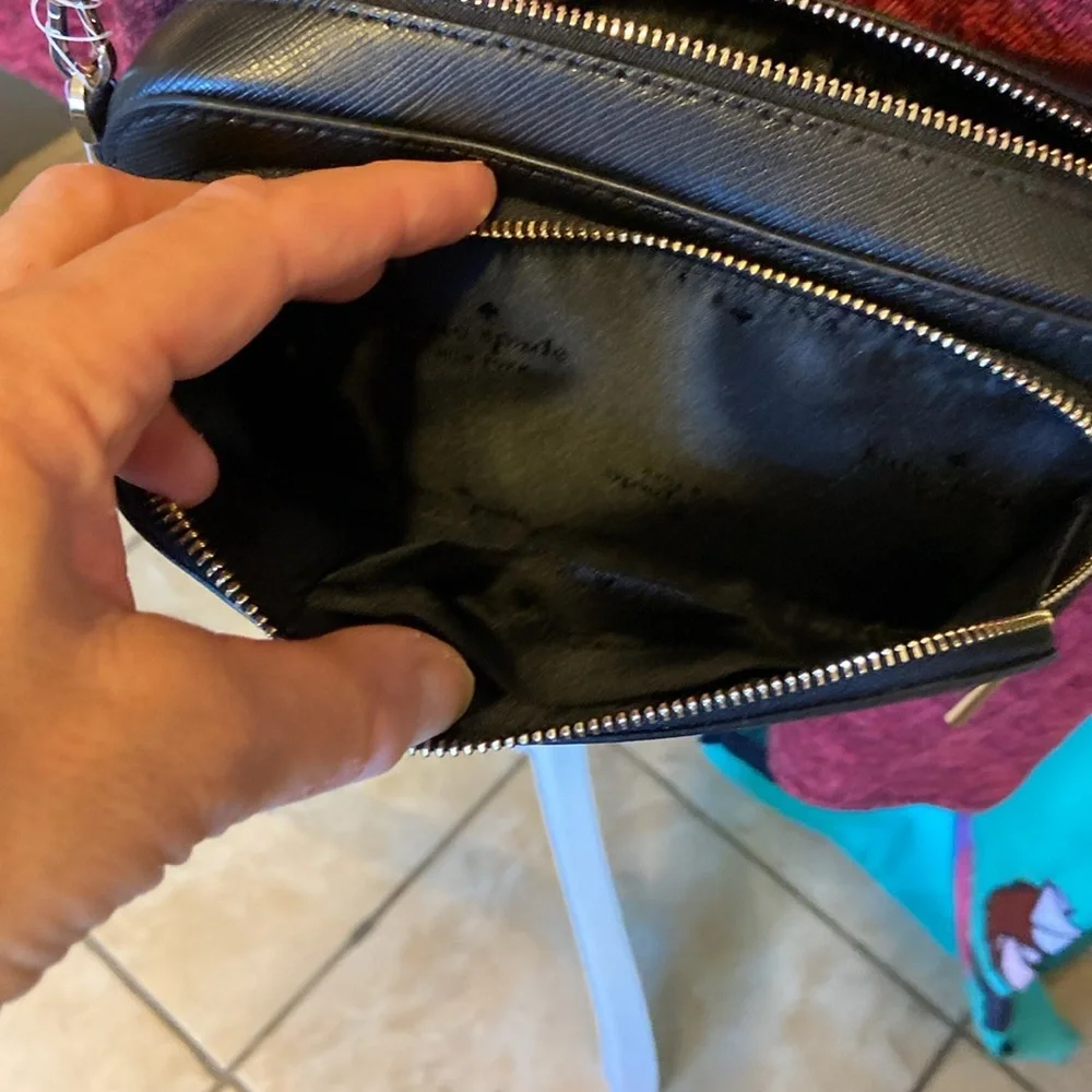 Kate spade Staci zip around mini black leather Crossbody - Picture 7 of 14
